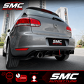 VW Golf Mk6 Gloss Black Rear Diffuser with Brake Light Dual Exit Standard 08-12