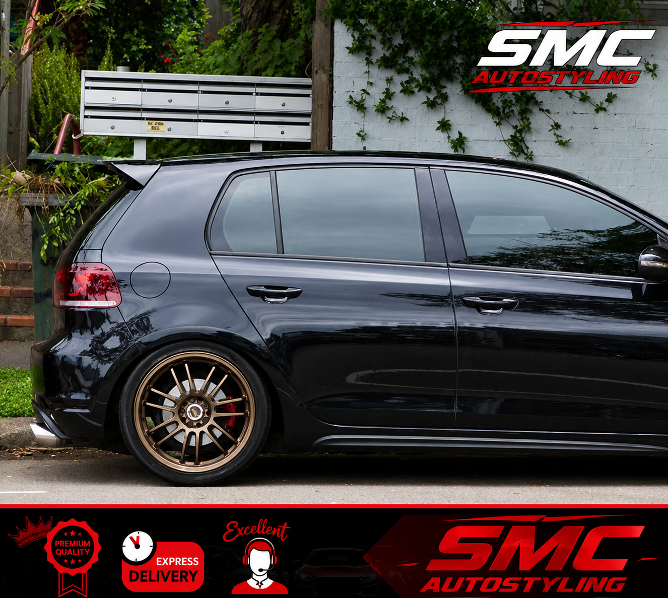 VW Golf MK6 TSI TDI GTI GTD Gloss Black Rear Roof Spoiler Boot Lip 08-13