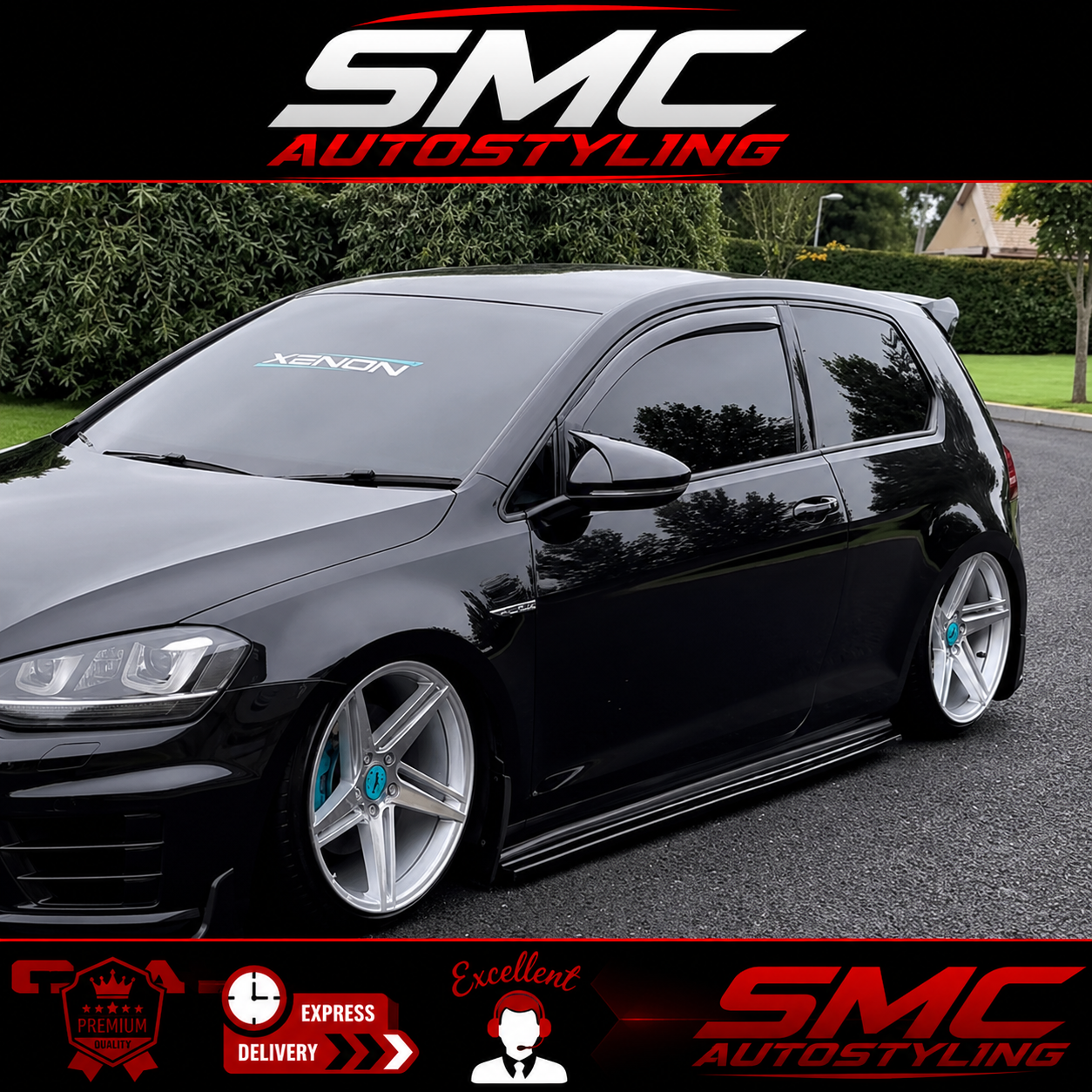 VW Golf Mk7 Gloss Black Side Skirts 2013-2019