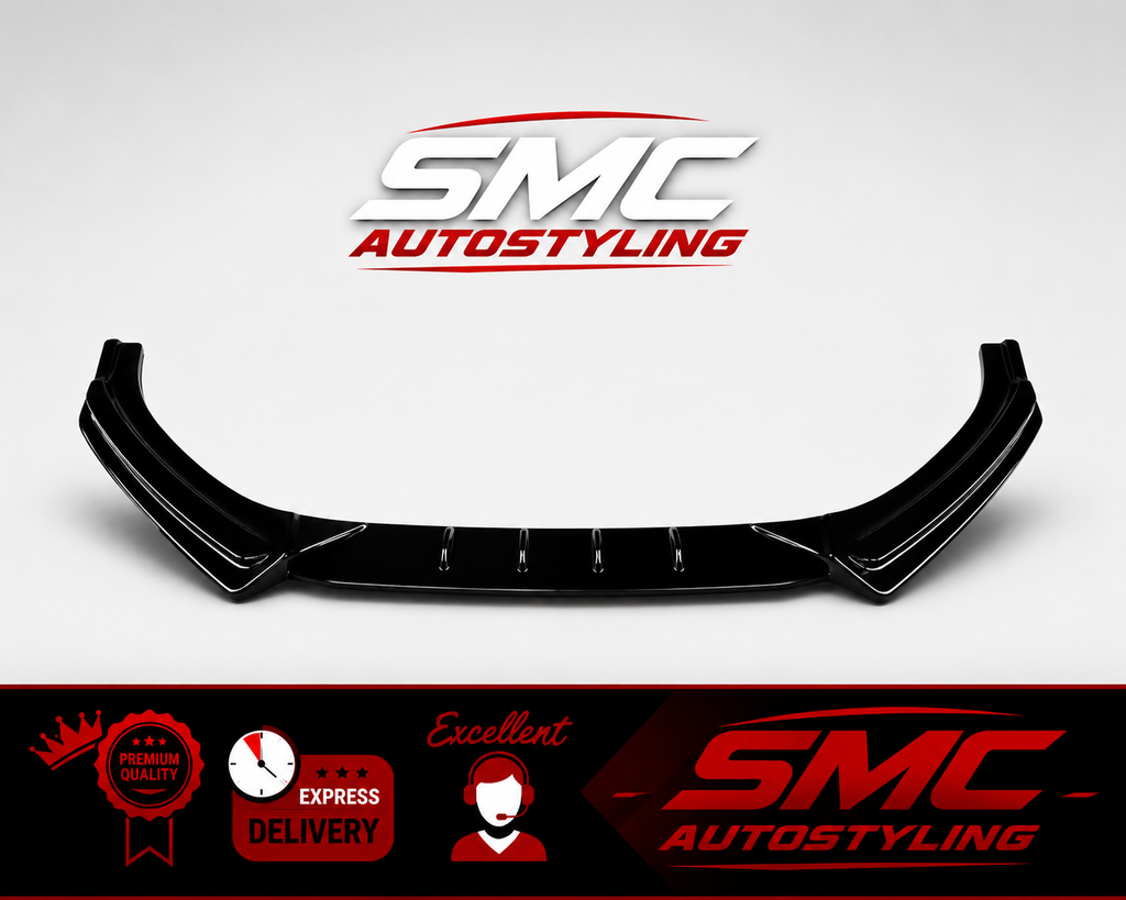 Audi A4 B9 Front Lip Gloss Black 2017-2019