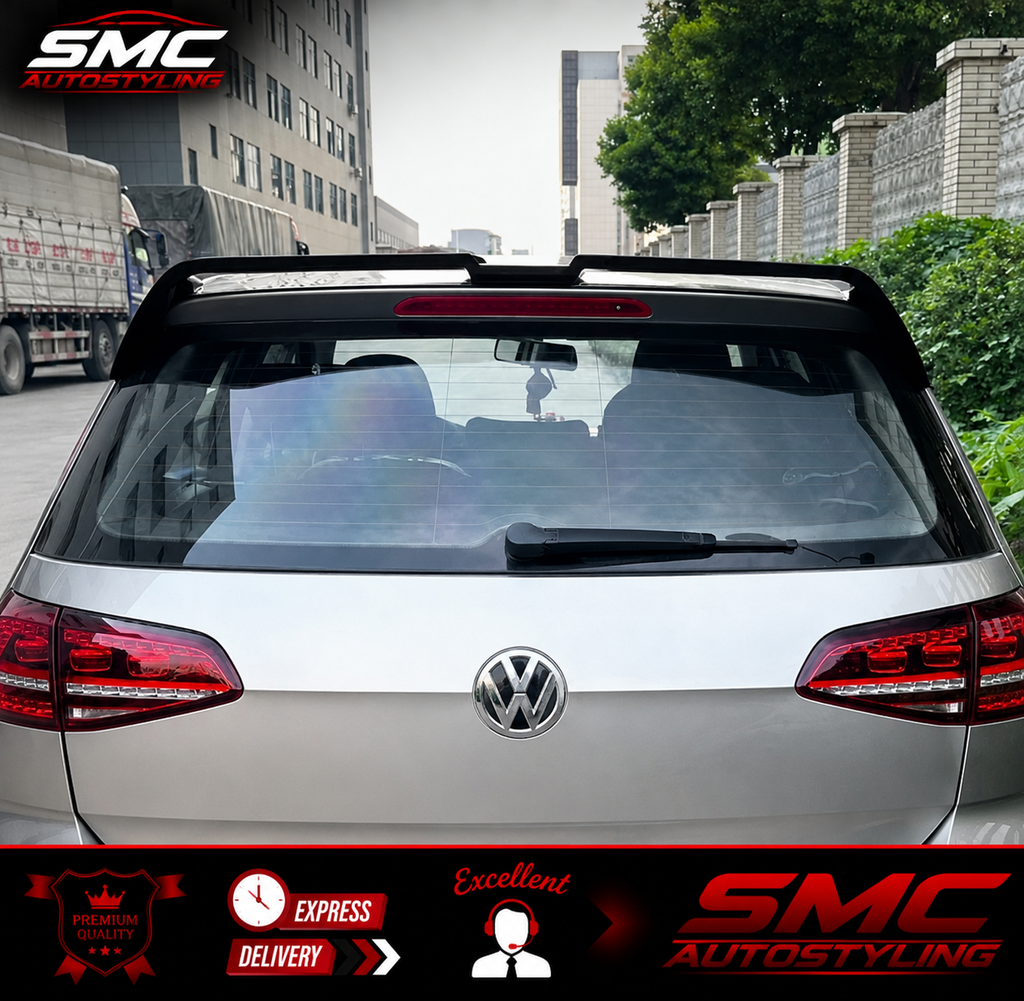 VW Golf Mk7 Gloss Black Rear Roof Spoiler 2013-2016