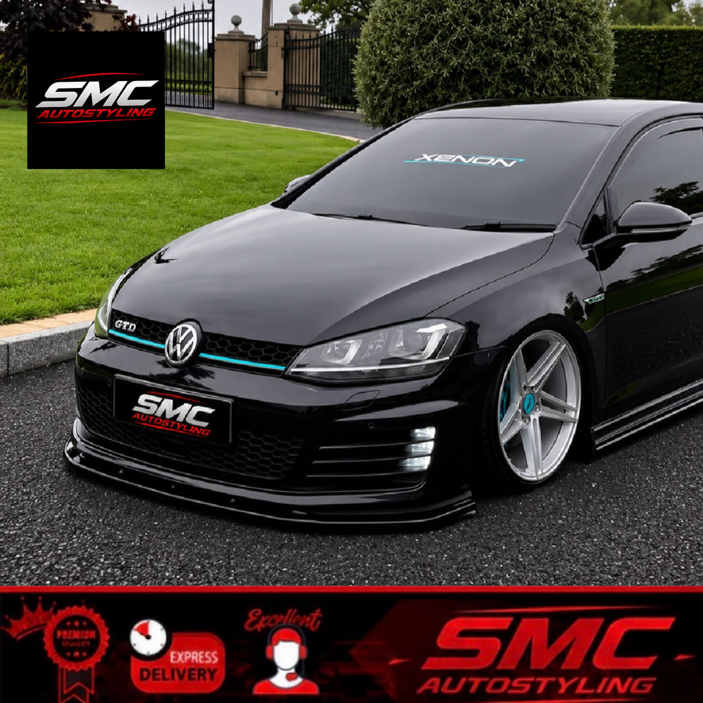 VW Golf Mk7.5 (Standard) Gloss Black Front Splitter 2017-2020