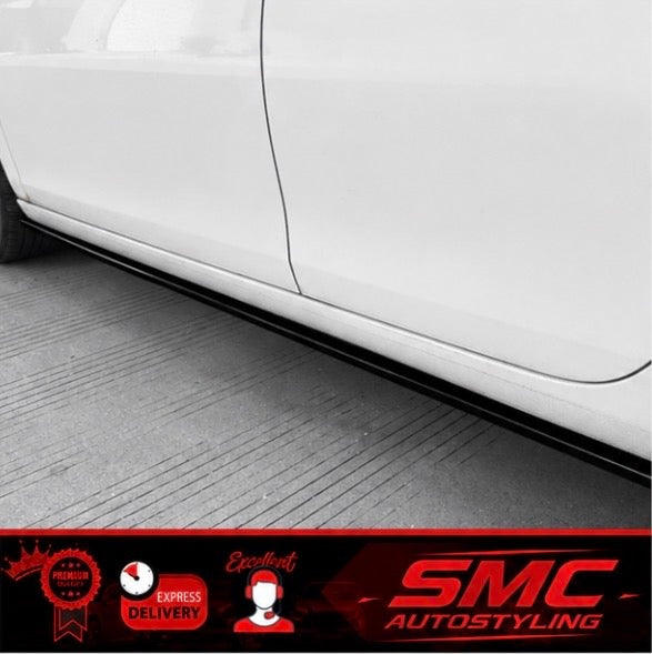 VW Golf MK6 R20 TSI/TDI Side Skirt Extensions Gloss Black 08-13